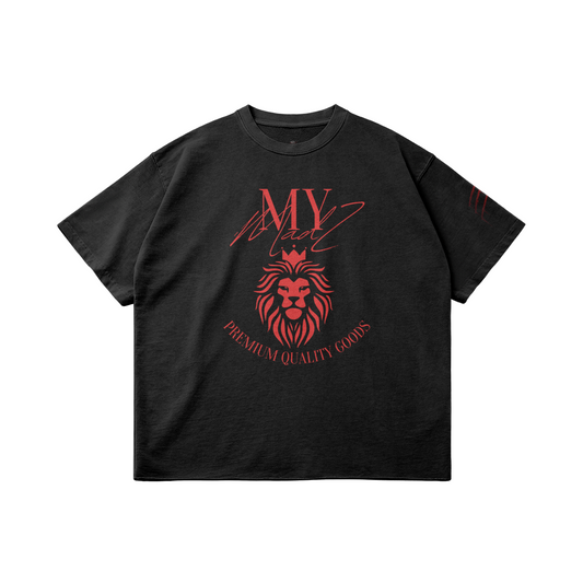 MyMadZ Logo Dusty Look Design 100% Combed Cotton Oversized Fit T Shirt®