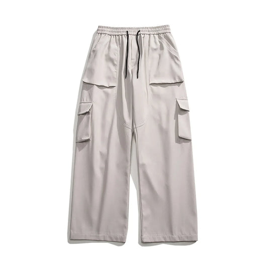 Hip Hop Cargo Pants - Unisex Multi-Pocket Elastic Waist, Streetwear Style Cargo Pants